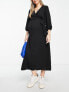 Фото #5 товара ASOS DESIGN Maternity nursing wrap midi dress in black