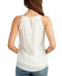 Juniors' Floral Embroidered Sleeveless Halter Top