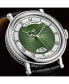 ფოტო #4 პროდუქტის Men's Triumph Automatic Black Leather , Green Dial , 49mm Round Watch