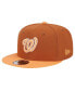 Фото #1 товара Men's Brown Washington Nationals Spring Color Two-Tone 9FIFTY Snapback Hat