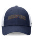 Фото #3 товара Men's Navy Milwaukee Brewers Evergreen Wordmark Trucker Adjustable Hat