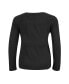 ფოტო #3 პროდუქტის Women's Black Baltimore Ravens 2023 AFC North Division Champions Plus Size Conquer Long Sleeve Crew Neck T-shirt