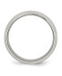 Фото #3 товара Stainless Steel Polished 8mm Ridged Edge Band Ring