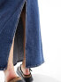 Фото #9 товара Object denim maxi coloumn skirt in medium blue wash