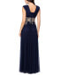 Women's Embroidered V-Neck Gown