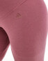 Фото #4 товара adidas Performance maternity ribbed high-waist 7/8 leggings in red