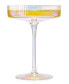 Фото #2 товара Ripple Ribbed Martini & Champagne Coupe Iridescent Colored Glasses, Set of 4