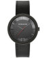 ფოტო #1 პროდუქტის Salvatore Women's Swiss Black Leather Strap Watch 35mm