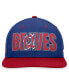 Фото #4 товара Men's Royal Atlanta Braves Cooperstown Collection Pro Snapback Hat