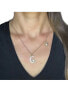 ფოტო #2 პროდუქტის CZ Encrusted Moon & Star Necklace