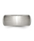 Stainless Steel Brushed Polished 10mm Beveled Edge Band Ring