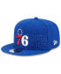 Фото #1 товара Men's Royal Philadelphia 76ers 2023 NBA Draft 9FIFTY Snapback Hat