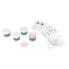 JOVI Super Kit Finger Paint Pastel Colors Set Of 4 Jars Of 35ml + 20 Stencils