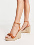 Фото #4 товара Glamorous Wide Fit espadrille wedge heeled sandals in tan