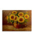 Фото #1 товара Masters Fine Art Sunflowers Still Life Floating Brushed Aluminum Art - 22" x 25"