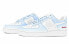 【定制球鞋】 Nike Air Force 1 Low ABLOODING 简系列 海盐芝士 马卡龙色 渐变 银勾 低帮 板鞋 女款 蓝白 / Кроссовки Nike Air Force DD8959-100