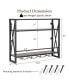 Фото #2 товара 3-Tiers Industrial Wall Mounted Wine Rack with Glass Holder and Metal Frame