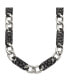 Stainless Steel Polished Black IP-plated Link 24 inch Necklace