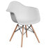 Фото #4 товара Alonza Series White Plastic Chair With Wood Base