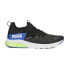 Фото #1 товара Puma Electron 2.0 Sport Virtual Lace Up Mens Black, Blue Sneakers Casual Shoes