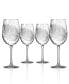 Фото #1 товара Peacock White Wine 12Oz - Set Of 4 Glasses