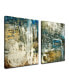 'Ravine Falls I/II' 2 Piece Abstract Canvas Wall Art Set, 30x20"