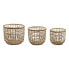 Basket set DKD Home Decor FIBRA MAIZ (3 Pieces) (Refurbished A)