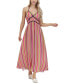 Фото #4 товара Платье макси с полосками и крестовиной Frye для женщин