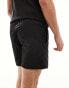 Calvin Klein monogram nylon medium drawstring swim short in black