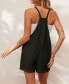 Women's Denim Square Neck Pocket Romper