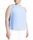 ფოტო #1 პროდუქტის Plus Size Shoulder Tie Boat Neck Top