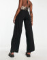 Neon & Nylon low waisted trousers with cut out detail in black