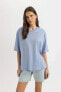 Kadın T-shirt C0099ax/be305 Blue