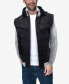 Фото #3 товара Men's Canvas Flap Pocket Full Zip Sweater Jacket with Sherpa Hood