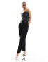 Фото #1 товара Object Tall tapered ankle grazer trousers in black