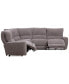 Фото #6 товара Deklyn 116" 4-Pc. Zero Gravity Fabric Sectional with 2 Power Recliners, Created for Macy's
