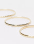 Фото #2 товара Accessorize textured bangle x3 multipack in gold