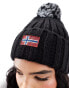 Фото #6 товара Napapijri Semiury knitted bobble hat in black