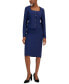 ფოტო #1 პროდუქტის Women's Scoop-Neck Jacket & Pencil Skirt Suit