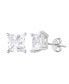 ფოტო #2 პროდუქტის 3 Pairs Square Cubic Zirconia Stud Set