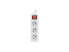 Lanberg PS1-03E-0300-W - 3 m - 3 AC outlet(s) - Indoor - Type E (FR) - White - 2500 W