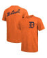 Фото #2 товара Men's Threads Orange Detroit Tigers Throwback Logo Tri-Blend T-shirt