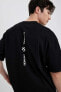 Erkek T-shirt C2134ax/bk81 Black
