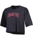 ფოტო #3 პროდუქტის Women's Heather Charcoal Alabama Crimson Tide Boyfriend Cropped T-shirt