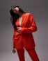 Topshop – Feminine Blazer mit schmalem Schnitt in Rot, Kombiteil Красный, 34 - фото #1