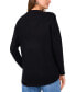 ფოტო #2 პროდუქტის Women's Mock-Neck High-Low Sweater