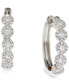 ფოტო #2 პროდუქტის Diamond Halo Hoop Earrings (1/2 ct. t.w.) in 14k White or Yellow Gold