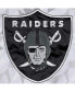 Фото #2 товара Men's White, Black Las Vegas Raiders Thursday Night Gridiron Raglan Half-Zip Hooded Jacket