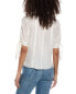 Фото #2 товара The Kooples Tie Sleeve Silk Top Women's White 1