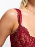 Фото #5 товара ASOS DESIGN Fuller Bust Sienna lace balcony bra with frill in red